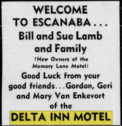 Delta Inn Motel (Tuc-Me-In Motel) - Jan 1973 Ad